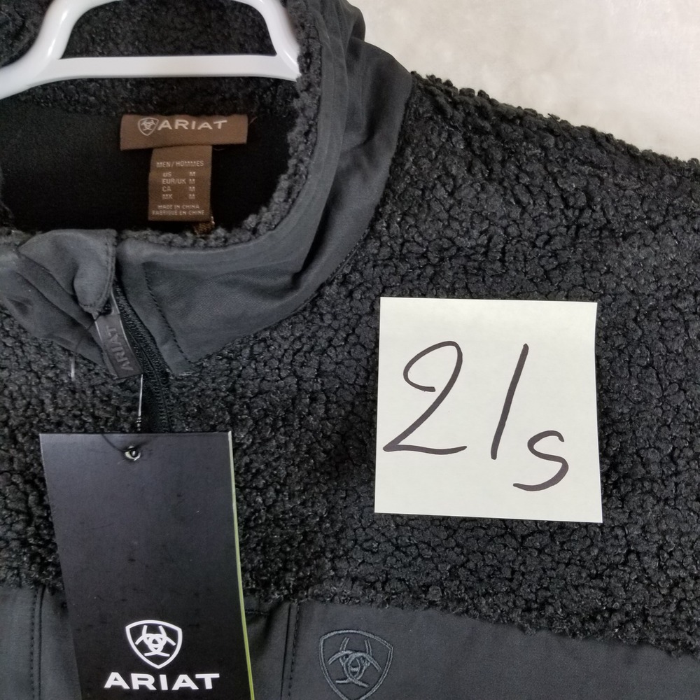 Ariat Mens Rebar Cloud 9 Sherpa Fleece Jacket Black Full Zip Workwear Medium NEW - Picture 8 of 8